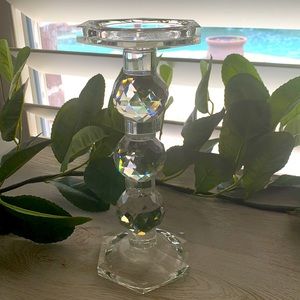 Faux crystal candlestick